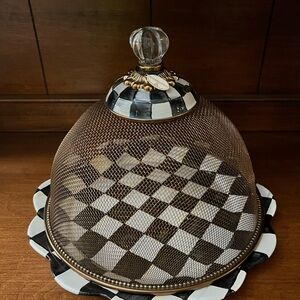 Brand New Mackenzie Childs Courtly Check Small Mesh Dome